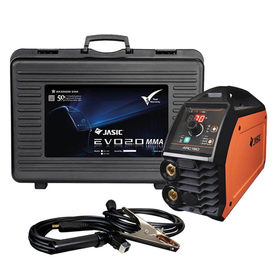 Jasic EVO Power Arc 160 c/w Case & Leads