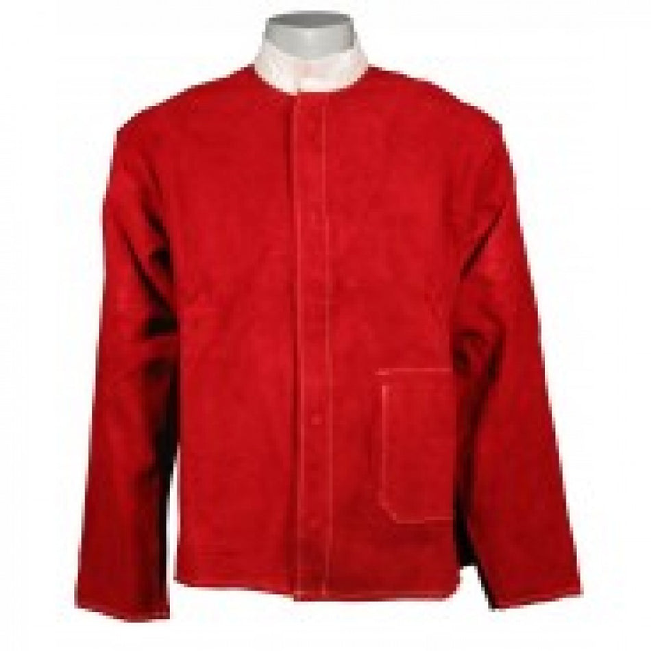 Red Leather Welding Jacket