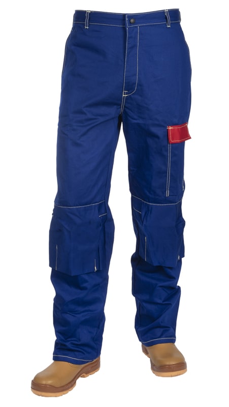 Fire Fox™ blue flame retardant cotton welding pants