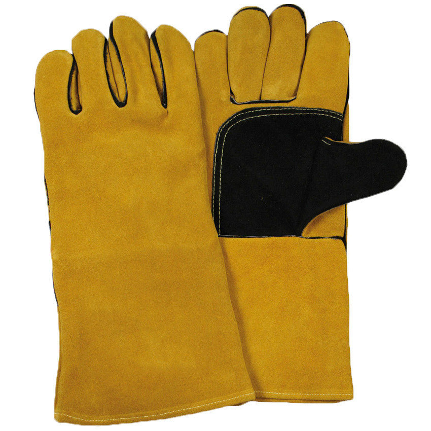 Gold Welders Gauntlet Gloves