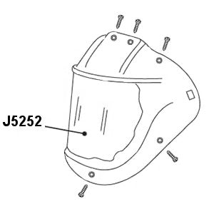 Jackson Clear Grinding Visor Front