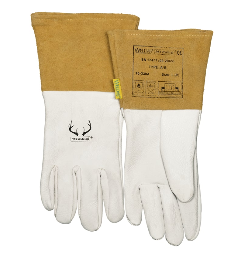 DEERSOsoft®, SOFTouch™ grain soft deerskin welding glove with split cowhide cuff