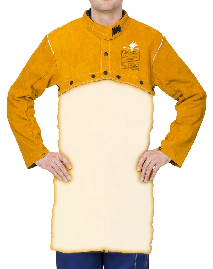 Golden Brown™ split cowleather welding cape sleeve