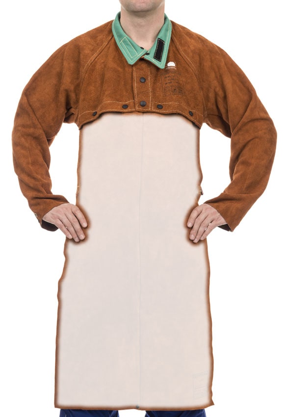 Lava Brown™ split cowleather welding cape sleeve