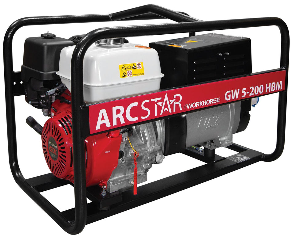 ArcStar GW5-200 HBM Petrol Welder Generator (Site Ready Package)