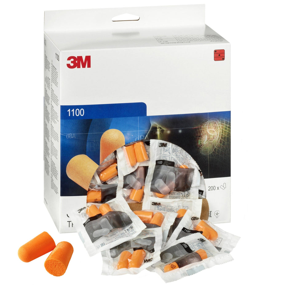 3M 1100 Foam Ear Plugs 37dB (200 Pairs)