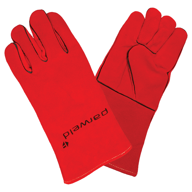 Parweld Red Leather Welders Gauntlet