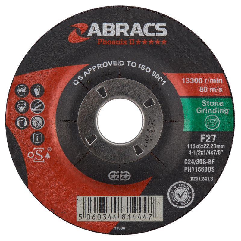 Abracs Phoenix II Stone Grinding Discs (Box of 25)
