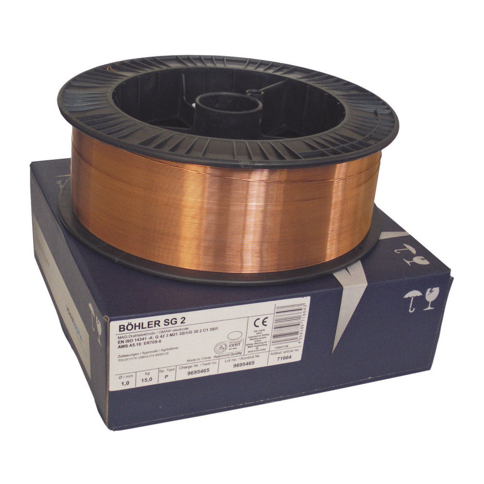 Bohler SG2 Copper Coated A18 G3Si1 Mig Wire