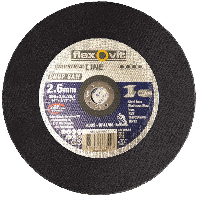 Flexovit Chop Saw Cutting Disc Steel/Stainless