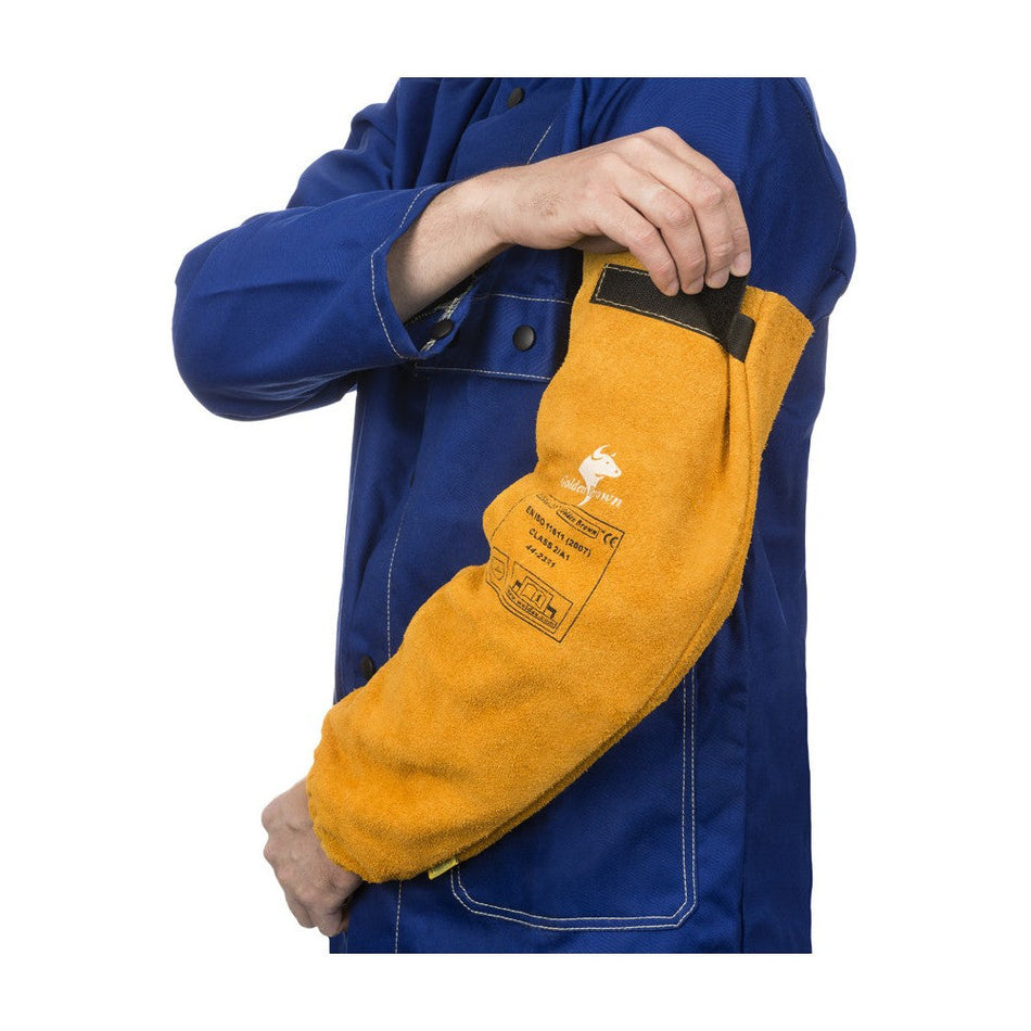 Weldas Golden Brown Leather Welding Sleeves