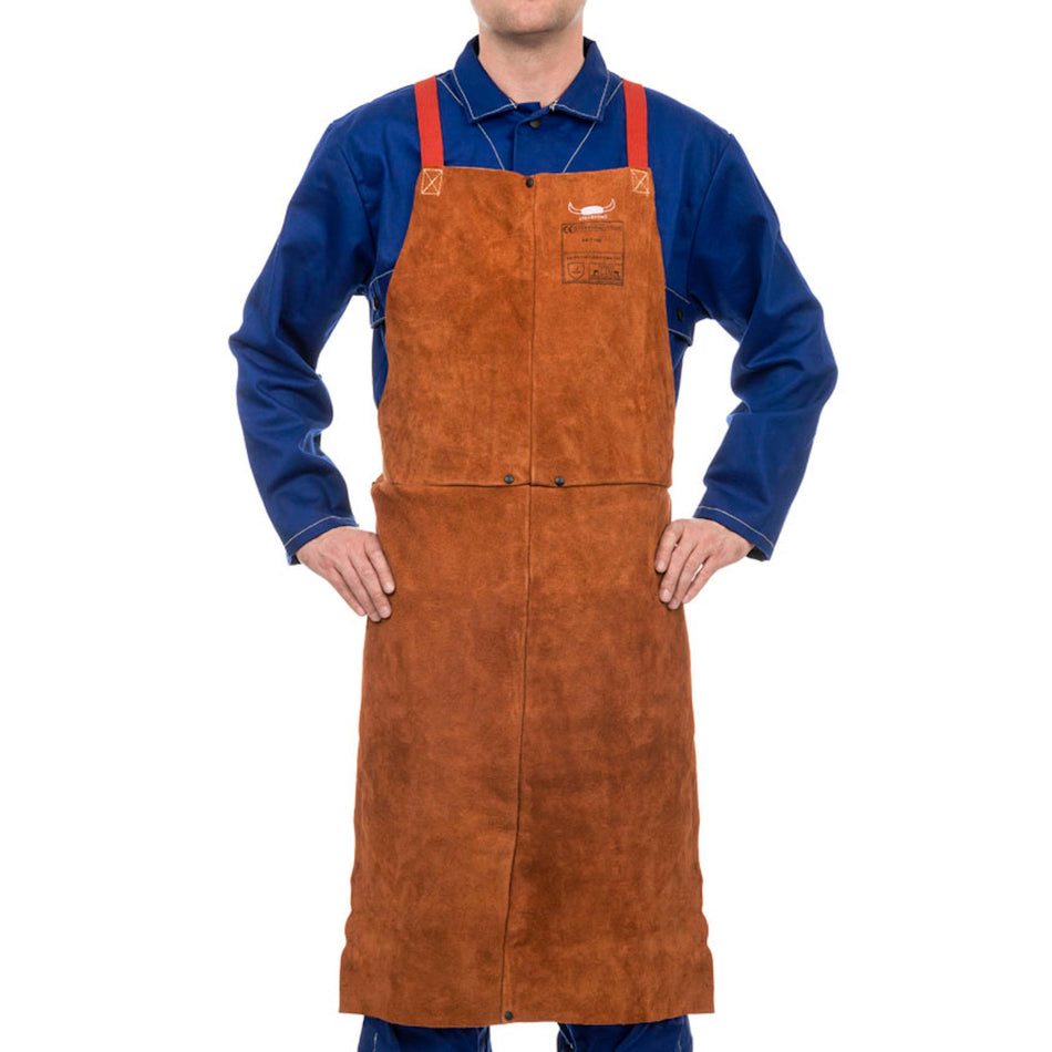 Weldas Lava Brown Welding Bib Apron